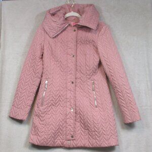 Kate Spade New York Hooded Quilted Coat Pink Jacket Women’s Size XS
